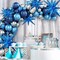 8 Pcs Blue Star Foil Balloons - Large Star Mylar Balloons for Party Backdrop - Christmas, New Year, Birthday, Wedding, Baby Shower, Anniversary, Photo Booth Supplies